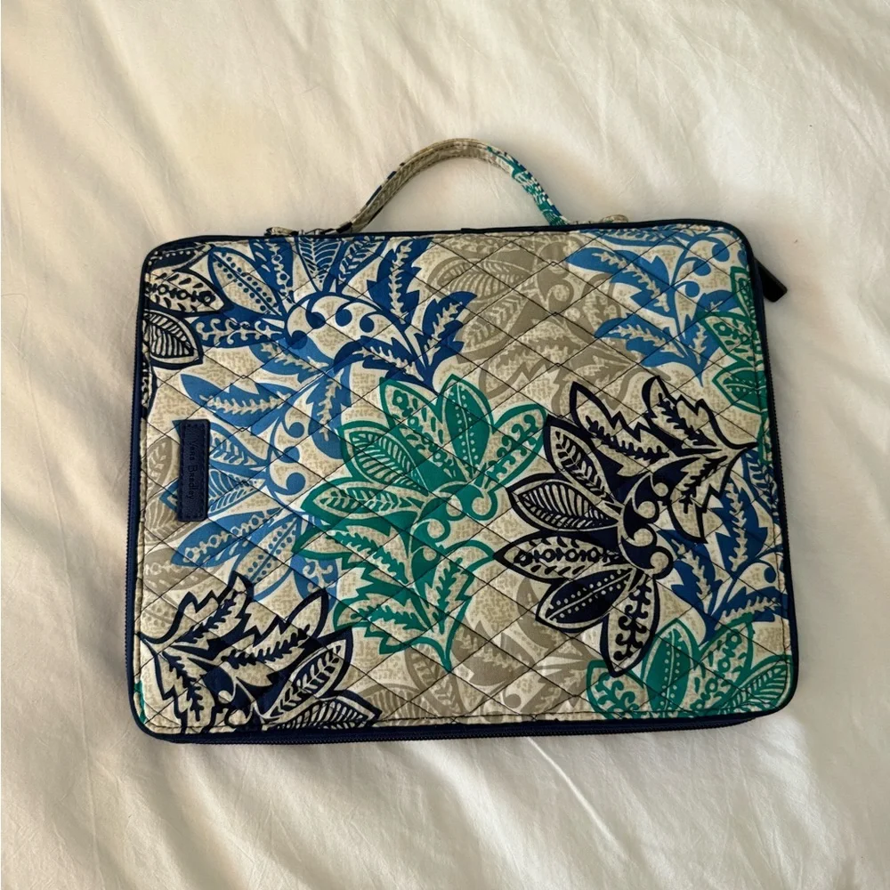 Vera Bradley Quilted Laptop Sleeve in Peacock Garden